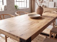 Esszimmertisch FineBuy Esstisch Akazie Holz Massiv Metall Küchentisch Industrial – Ansicht 5