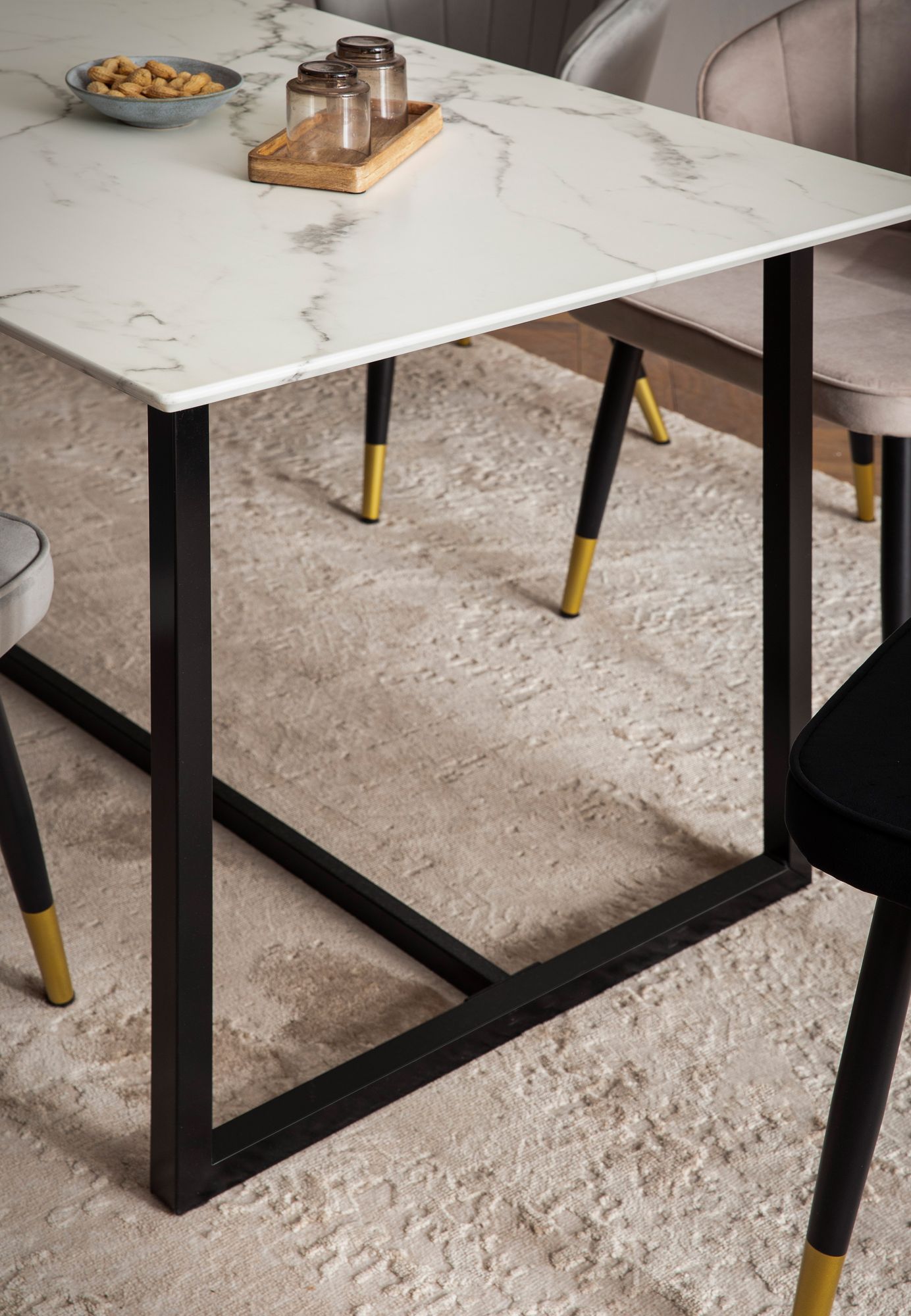 Esszimmertisch FineBuy Marmor Optik Weiß Esstisch Küchentisch Tisch Esszimmer – Ansicht 5
