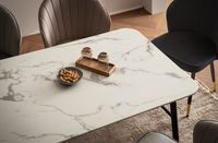 Esszimmertisch FineBuy Marmor Optik Weiß Esstisch Küchentisch Tisch Esszimmer – Ansicht 4