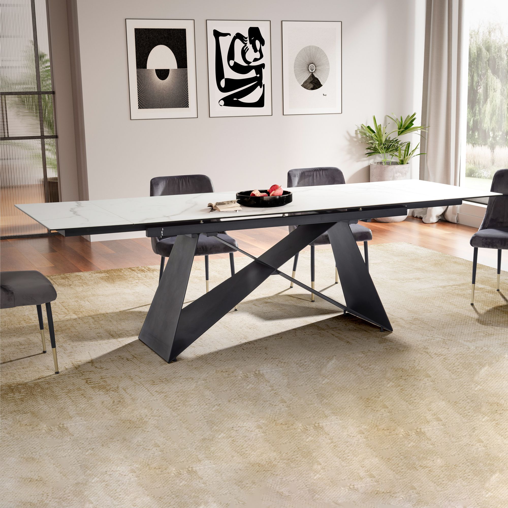Esstisch FineBuy Esszimmertisch 180 - 260 cm Ausziehbar Keramik Keramiktisch – Ansicht 1