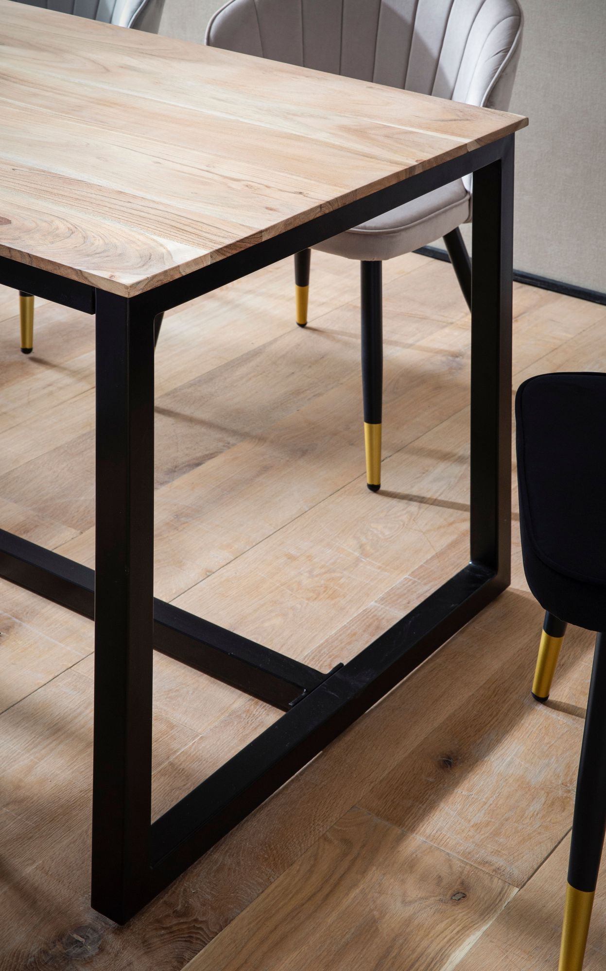 Esszimmertisch FineBuy Esstisch 120 cm Akazie Massivholz Küchentisch Loft Klein – Ansicht 5