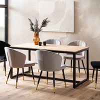 Esszimmertisch FineBuy Esstisch 120 cm Akazie Massivholz Küchentisch Loft Klein – Ansicht 1