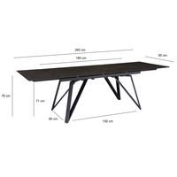 Esstisch FineBuy Esszimmertisch 180 - 260 cm Ausziehbar Keramik Keramiktisch – Ansicht 3