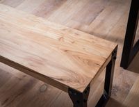 Esszimmerbank FineBuy Sitzbank Akazie Massivholz Essbank Industrial Holzbank – Ansicht 4