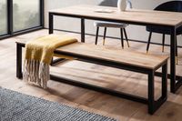 Esszimmerbank FineBuy Sitzbank Akazie Massivholz Industrial Essbank Loft Bank – Ansicht 2