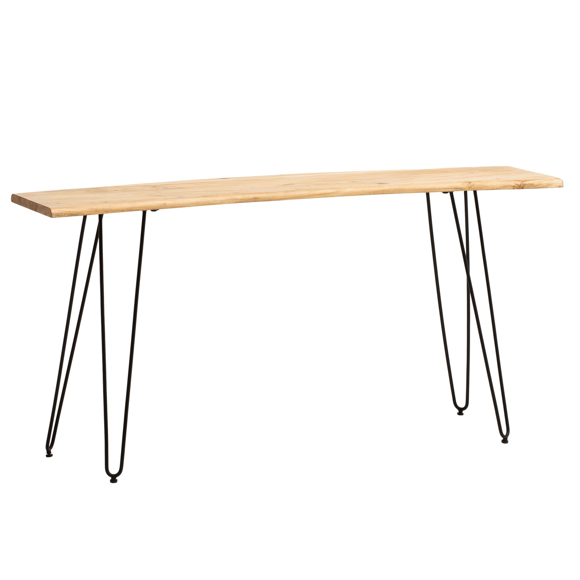 Schreibtisch FineBuy Bürotisch 150 cm Akazie Massivholz Computertisch Baumkante – Ansicht 6