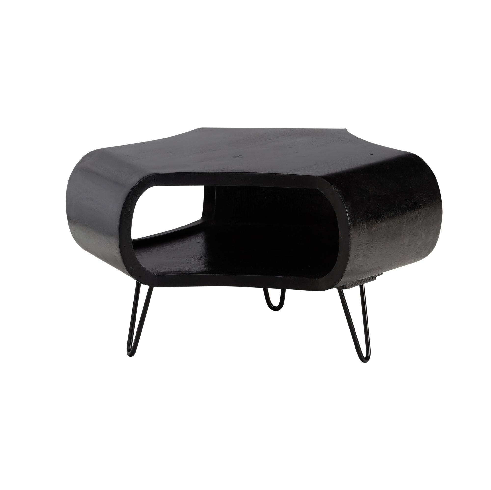 Couchtisch FineBuy Sofatisch Massivholz 60 cm Wohnzimmertisch Tisch Stauraum – Ansicht 6