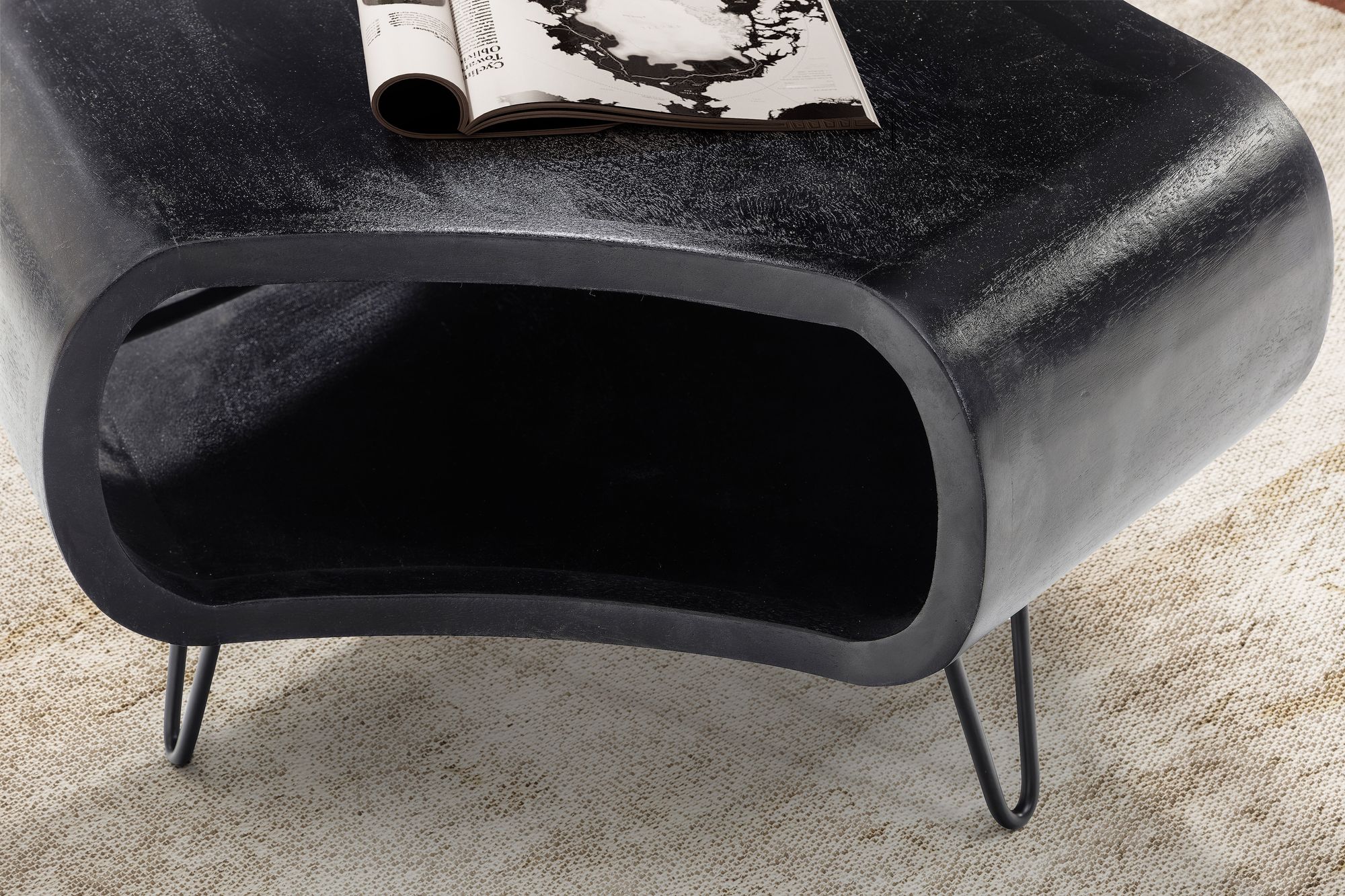 Couchtisch FineBuy Sofatisch Massivholz 60 cm Wohnzimmertisch Tisch Stauraum – Ansicht 4