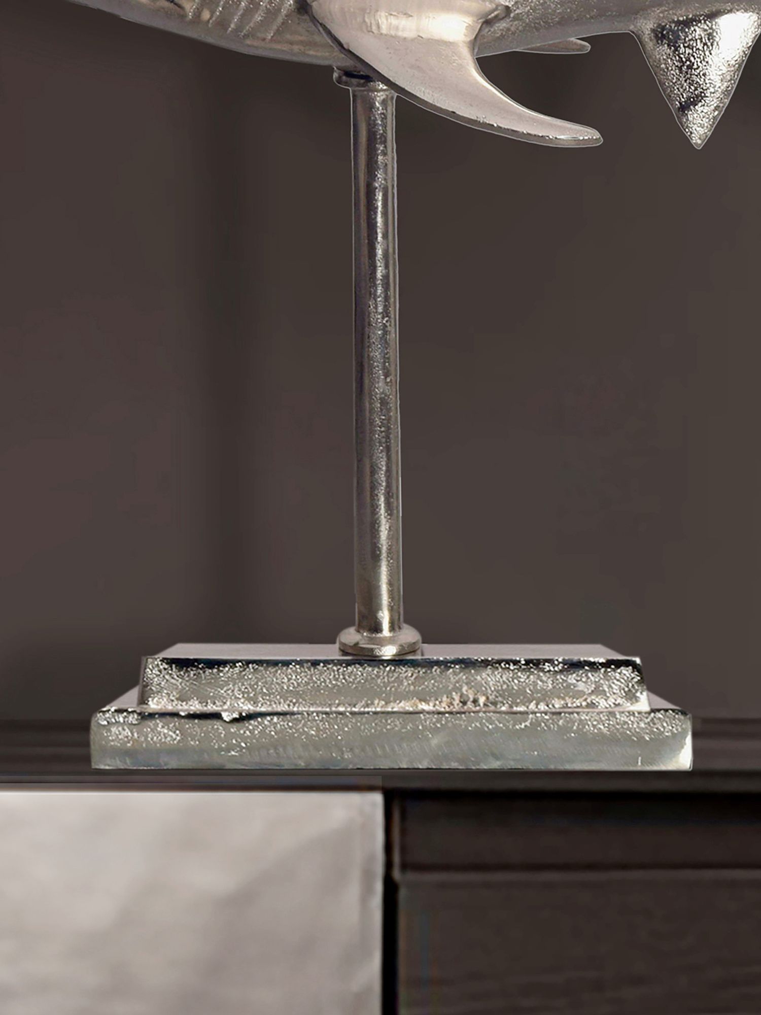 Deko Hai FineBuy 70 cm Aluminium Wohndeko Design Dekoration Maritim Modern Alu – Ansicht 5