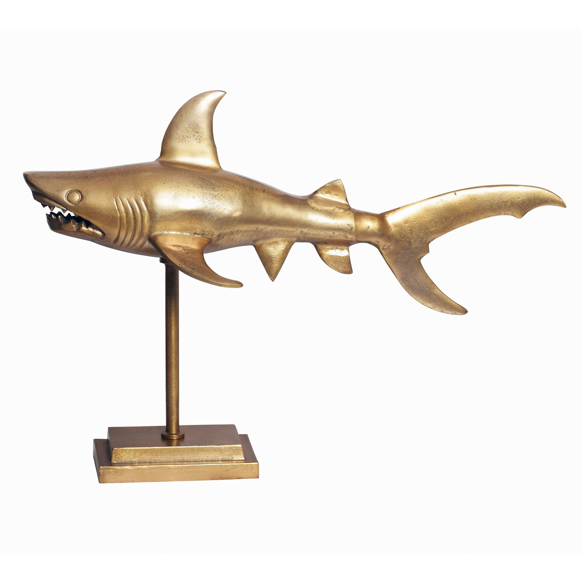 Deko Hai FineBuy 70 cm Aluminium Wohndeko Design Dekoration Maritim Modern Alu – Ansicht 6