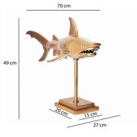 Deko Hai FineBuy 70 cm Aluminium Wohndeko Design Dekoration Maritim Modern Alu – Ansicht 3