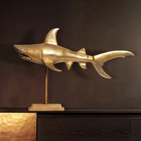 Deko Hai FineBuy 70 cm Aluminium Wohndeko Design Dekoration Maritim Modern Alu – Ansicht 1