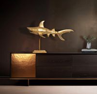 Deko Hai FineBuy 70 cm Aluminium Wohndeko Design Dekoration Maritim Modern Alu – Ansicht 2