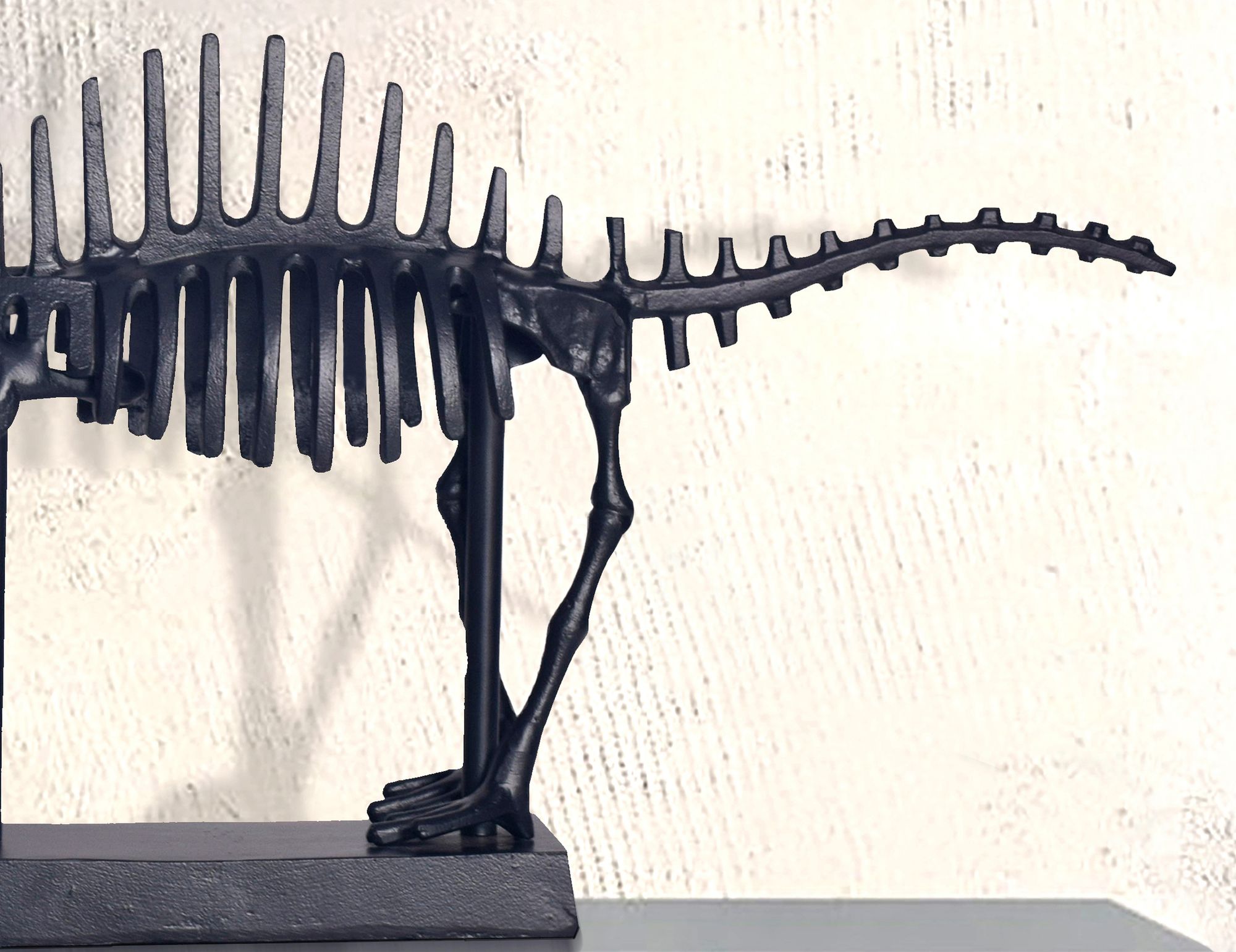 Deko T-Rex FineBuy Dino Fossil 62cm Alu Schwarz Dinosaurier Wohndeko Dekoration – Ansicht 5