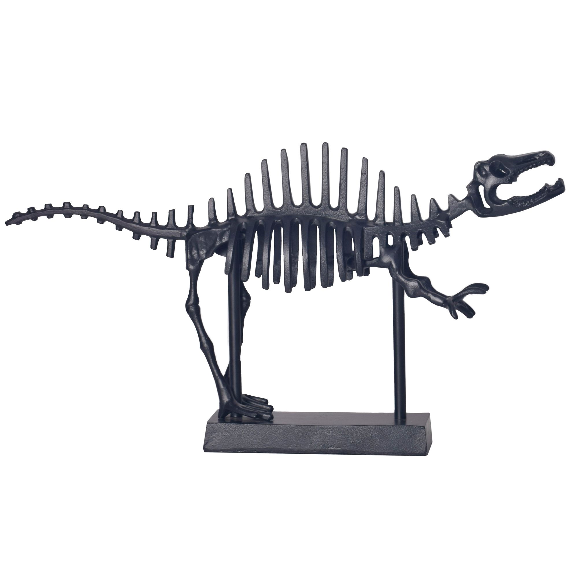 Deko T-Rex FineBuy Dino Fossil 62cm Alu Schwarz Dinosaurier Wohndeko Dekoration – Ansicht 6