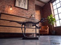 Deko T-Rex FineBuy Dino Fossil 62cm Alu Schwarz Dinosaurier Wohndeko Dekoration – Ansicht 5