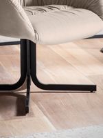 Loungesessel FineBuy Clubsessel Samt Metall Cocktailsessel Schalenstuhl Armlehne – Ansicht 5