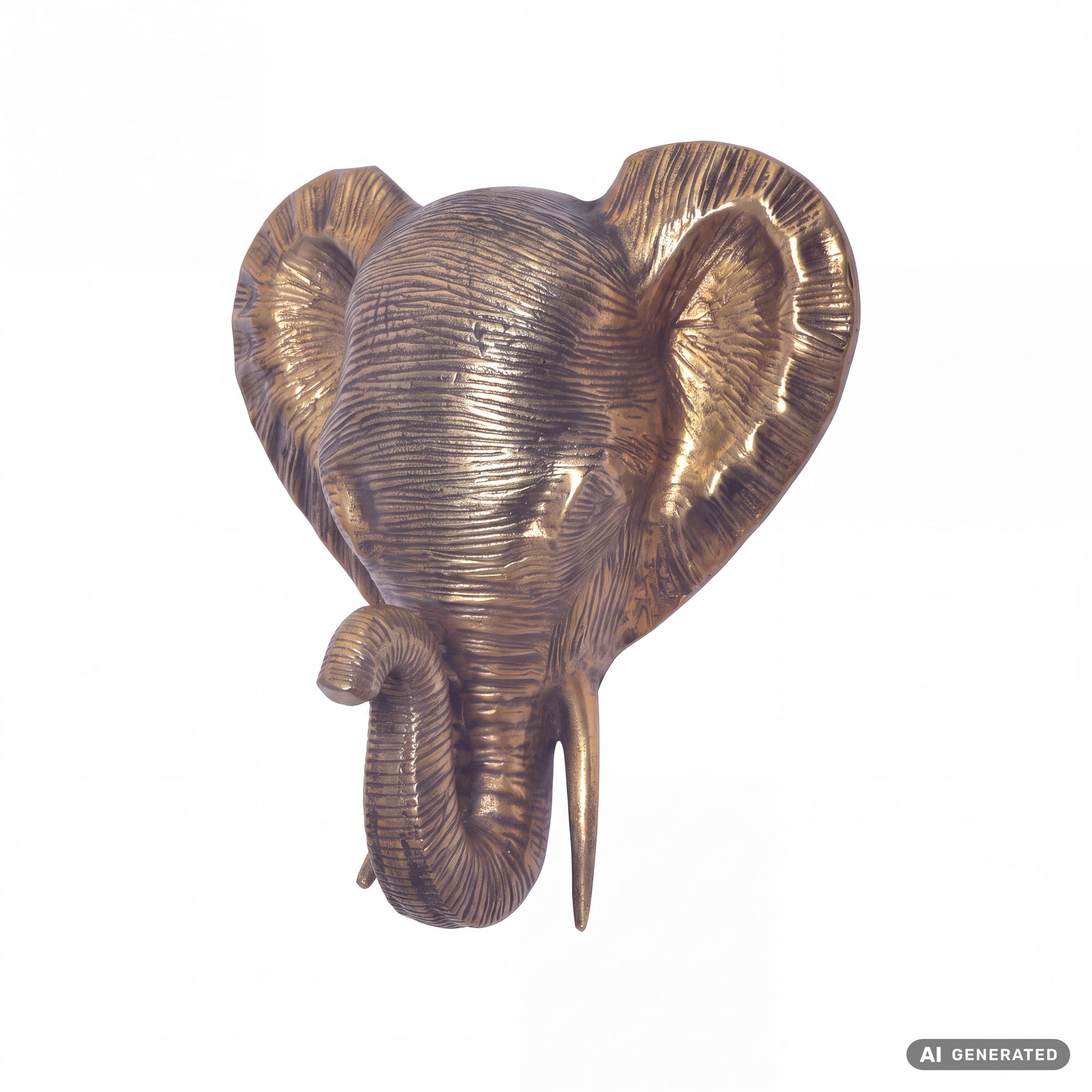 Wanddeko FineBuy Wohndeko Elefant 41 cm Aluminium Gold Afrika Dekoration Modern – Ansicht 6