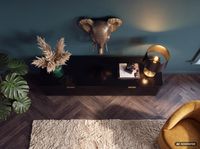 Wanddeko FineBuy Wohndeko Elefant 41 cm Aluminium Gold Afrika Dekoration Modern – Ansicht 5