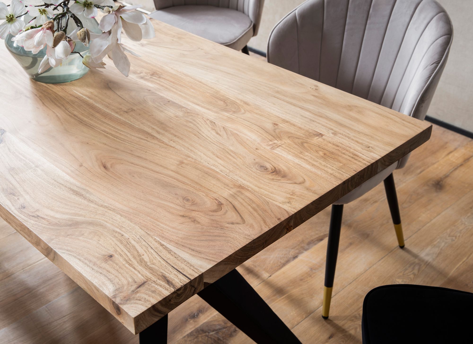 Esszimmertisch FineBuy Küchentisch Akazie Holz Massiv Esstisch Loft Groß Modern – Ansicht 4