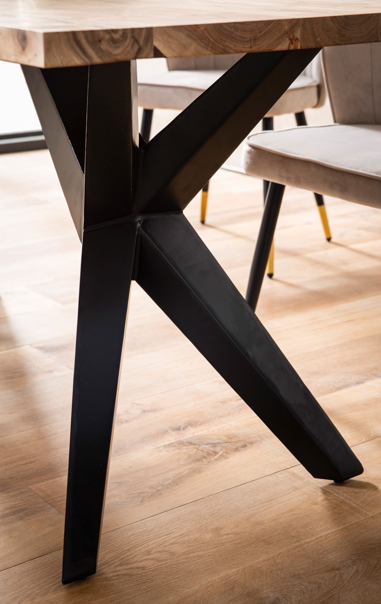 Esszimmertisch FineBuy Küchentisch Akazie Holz Massiv Esstisch Loft Groß Modern – Ansicht 5