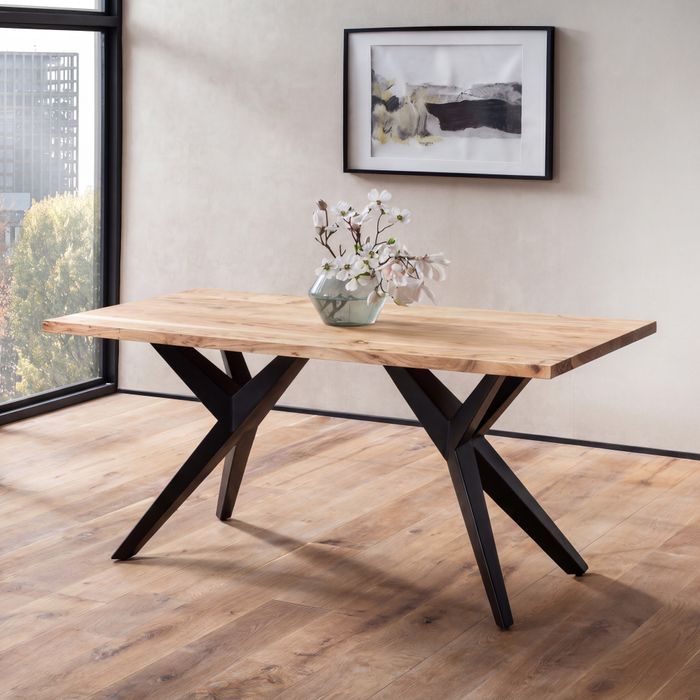 Esszimmertisch FineBuy Küchentisch Akazie Holz Massiv Esstisch Loft Groß Modern