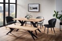 Esszimmertisch FineBuy Küchentisch Akazie Holz Massiv Esstisch Loft Groß Modern – Ansicht 2