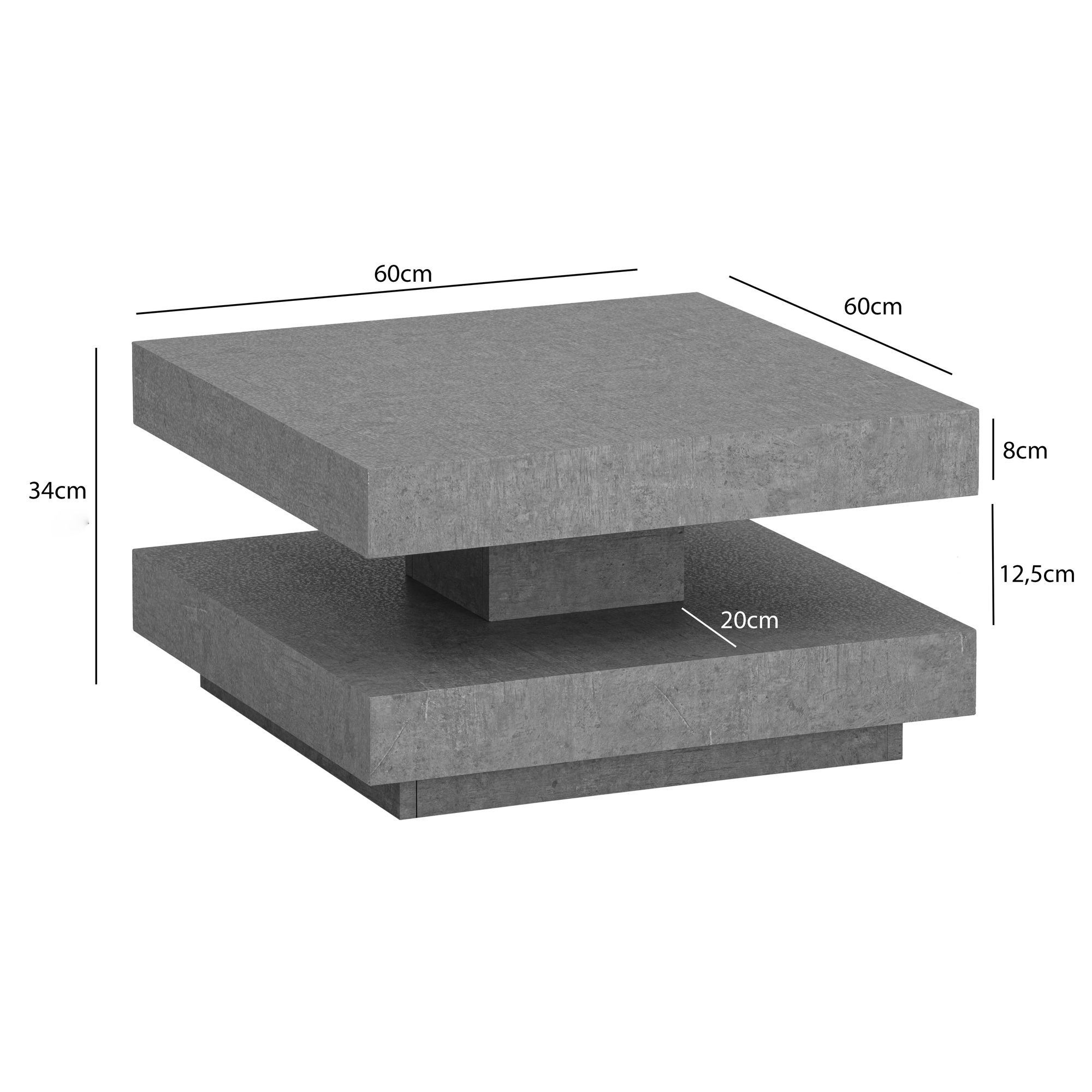 FineBuy Couchtisch 60x60x34 cm Sofatisch Modern, Design Wohnzimmertisch mit Stauraum Quadratisch, Loungetisch Klein, Kaffeetisch | Farbe: Beige FineBuy Couchtisch 60x60x34 cm Sofatisch Modern, Design Wohnzimmertisch mit Stauraum Quadratisch, Loungetisch Klein, Kaffeetisch | Farbe: Beige