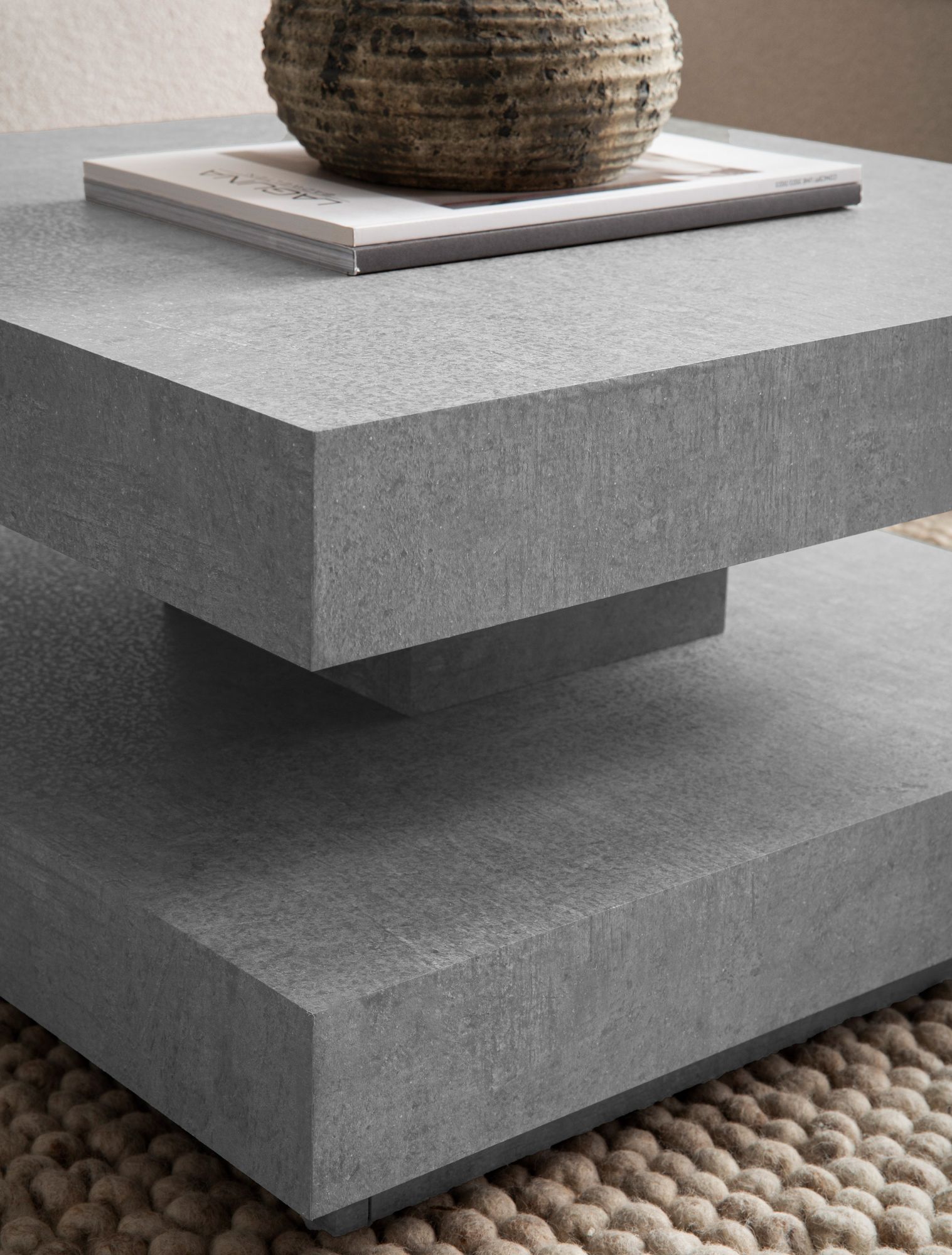 FineBuy Couchtisch 60x60x34 cm Sofatisch Modern, Design Wohnzimmertisch mit Stauraum Quadratisch, Loungetisch Klein, Kaffeetisch | Farbe: Beige FineBuy Couchtisch 60x60x34 cm Sofatisch Modern, Design Wohnzimmertisch mit Stauraum Quadratisch, Loungetisch Klein, Kaffeetisch | Farbe: Beige