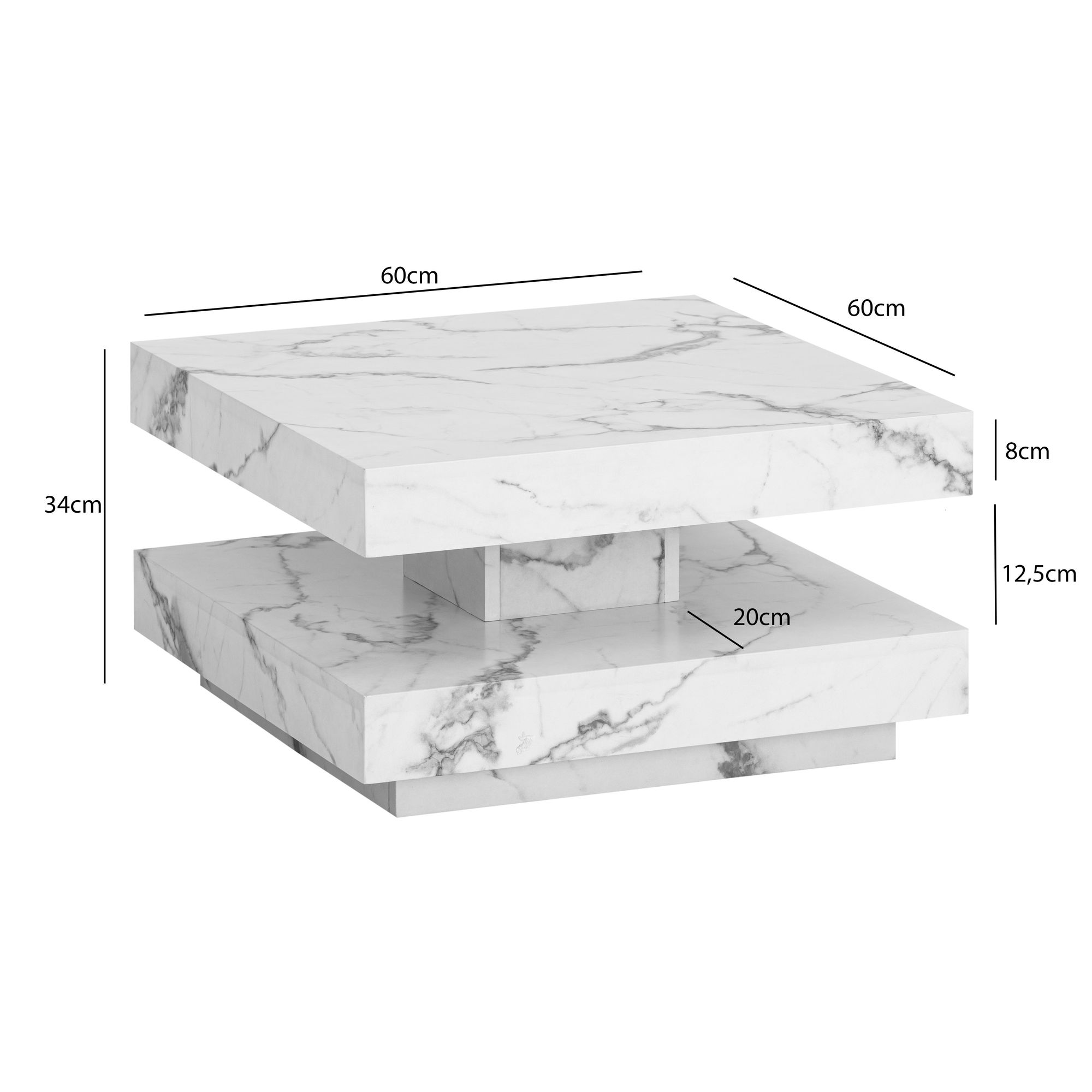 FineBuy Couchtisch 60x60x34 cm Sofatisch Modern, Design Wohnzimmertisch mit Stauraum Quadratisch, Loungetisch Klein, Kaffeetisch | Farbe: Beige FineBuy Couchtisch 60x60x34 cm Sofatisch Modern, Design Wohnzimmertisch mit Stauraum Quadratisch, Loungetisch Klein, Kaffeetisch | Farbe: Beige