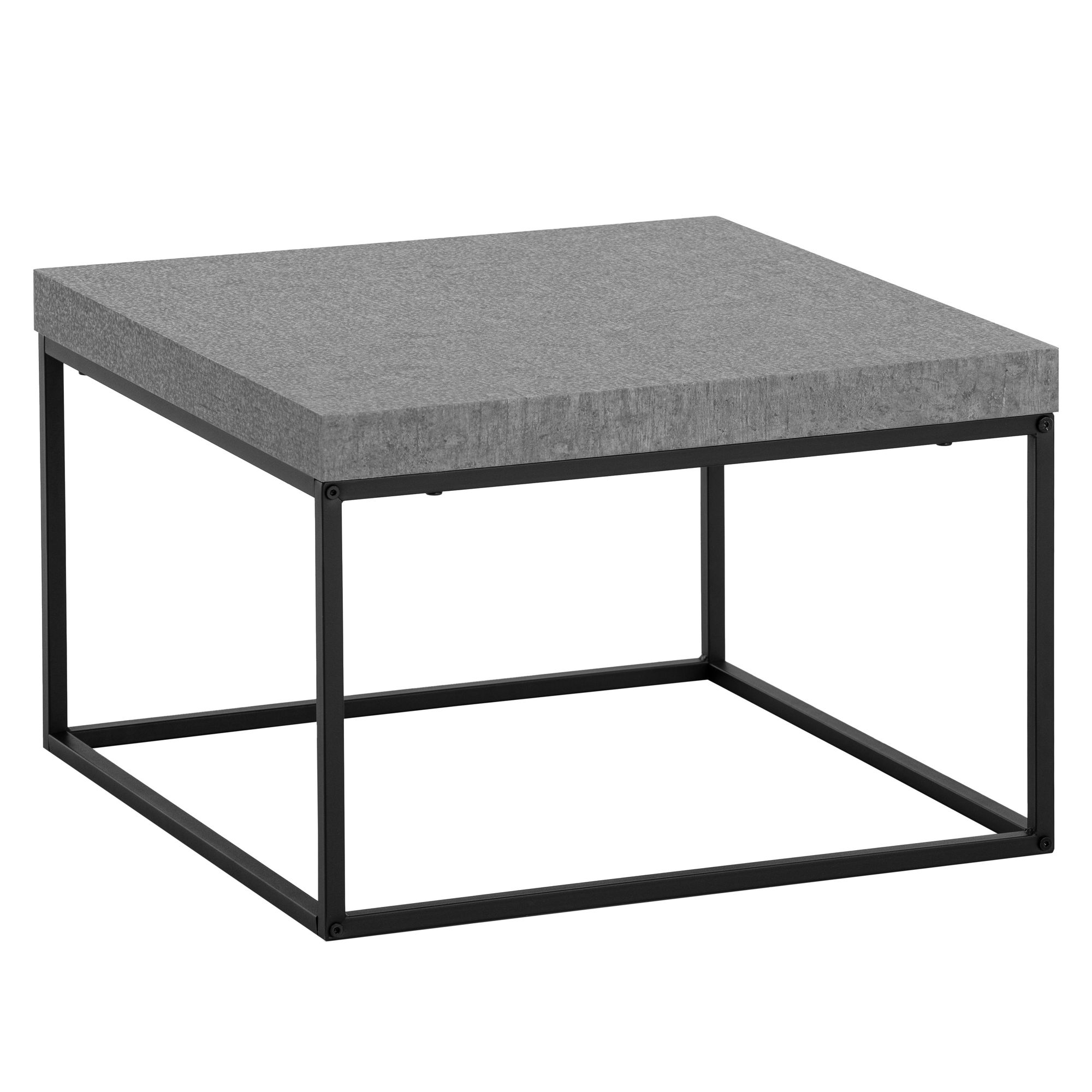 FineBuy Couchtisch 60x60x38 cm Sofatisch Modern, Design Wohnzimmertisch Quadratisch, Loungetisch Klein, Kaffeetisch Metallbeine