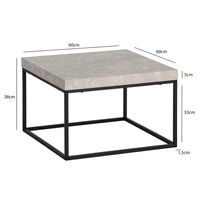 Couchtisch FineBuy Sofatisch 60 cm Wohnzimmertisch Klein Kaffeetisch Modern – Ansicht 3
