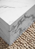 Couchtisch FineBuy Sofatisch Weiß 120 cm Marmor Optik Wohnzimmertisch Groß – Ansicht 5
