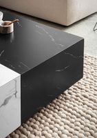 Couchtisch FineBuy Sofatisch Weiß 120 cm Marmoroptik Wohnzimmertisch Schublade – Ansicht 4