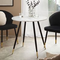 Esszimmertisch FineBuy Esstisch 75 cm Marmor Optik Küchentisch Rund Modern – Ansicht 1