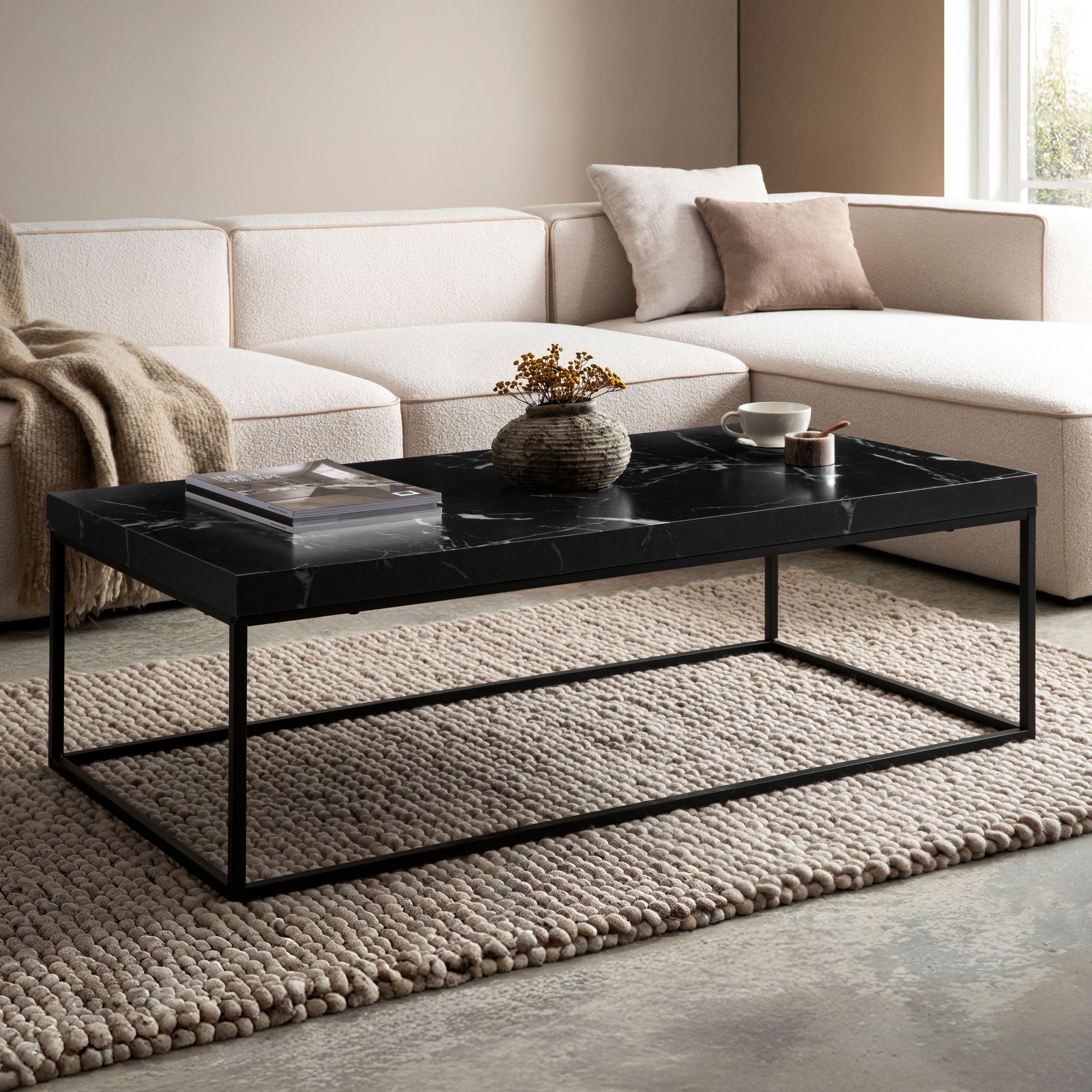 Couchtisch FineBuy Sofatisch 120 cm Wohnzimmertisch Groß Kaffeetisch Modern – Ansicht 1
