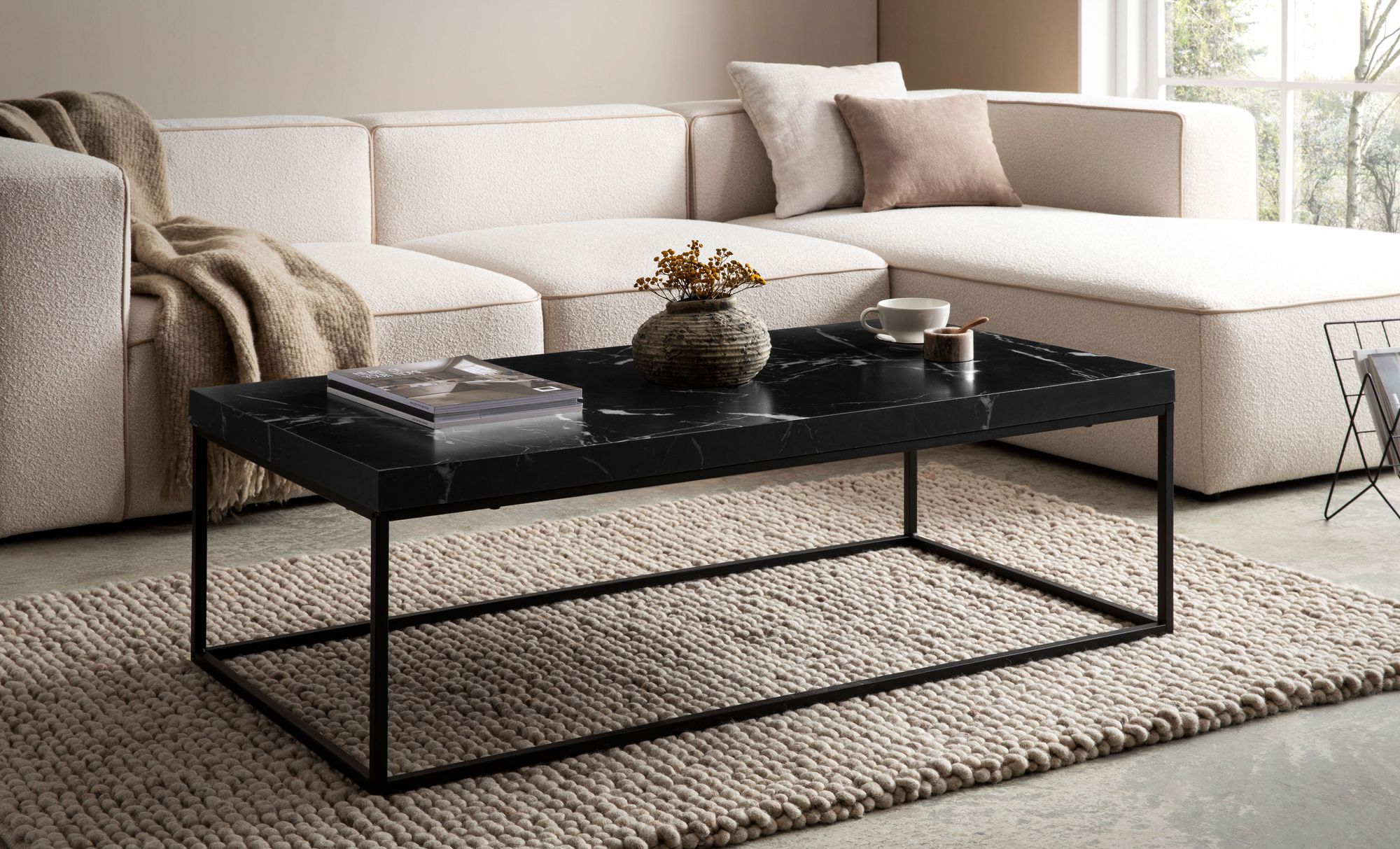 Couchtisch FineBuy Sofatisch 120 cm Wohnzimmertisch Groß Kaffeetisch Modern – Ansicht 2