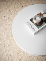 Couchtisch FineBuy Sofatisch Weiß Ø60cm Hochglanz Wohnzimmertisch Rund Klein – Ansicht 4