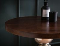 Beistelltisch FineBuy Anstelltisch Massivholz Metall Ø 50 cm Wohnzimmertisch – Ansicht 4