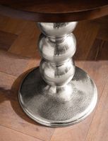 Beistelltisch FineBuy Anstelltisch Massivholz Metall Ø 50 cm Wohnzimmertisch – Ansicht 5