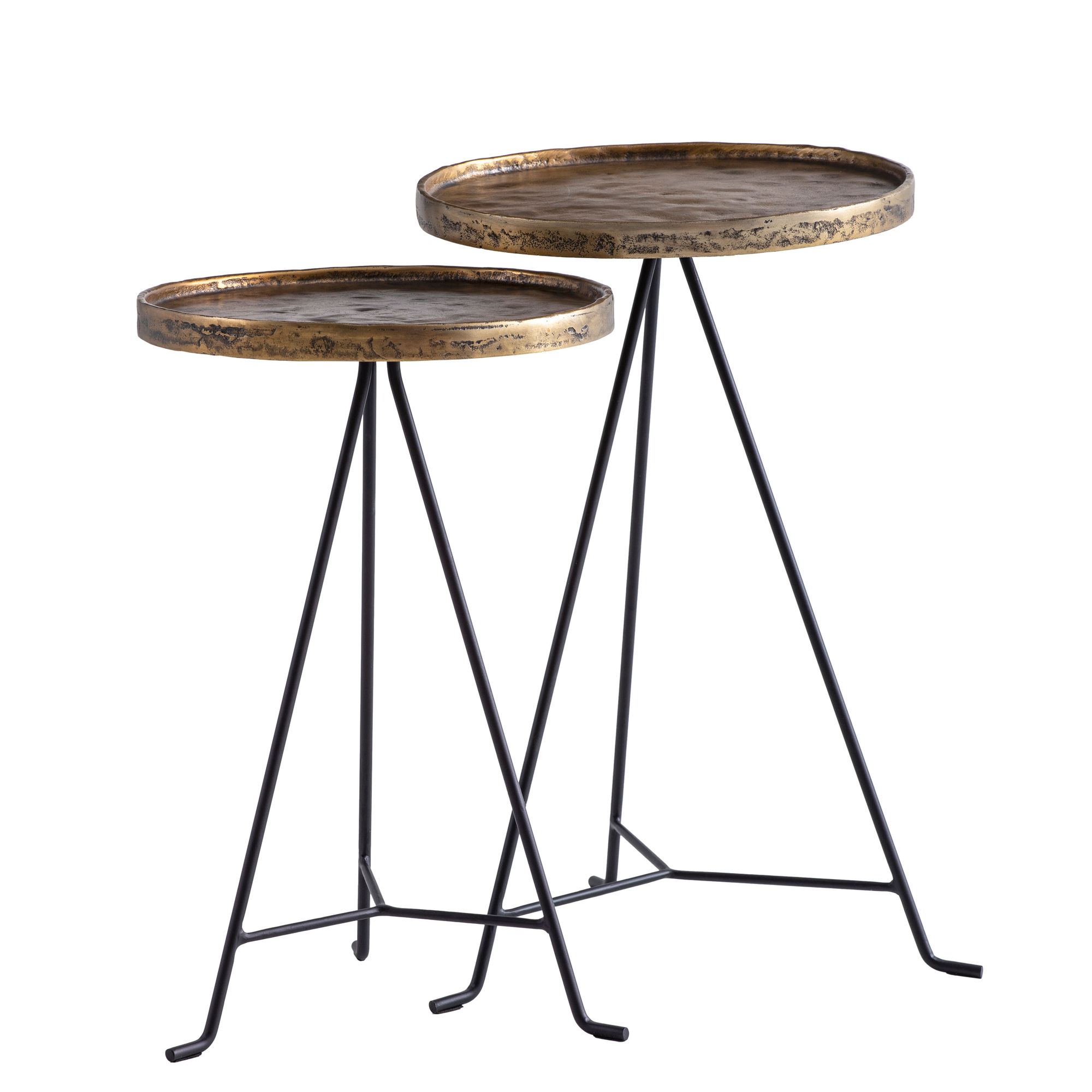 FineBuy Beistelltisch 2er Set Metall Gold / Schwarz Design Satztisch Rund, Wohnzimmertisch Anstelltisch Modern, Sofatisch Dekotisch 2-teilig, Blumentisch Wohnzimmer | Farbe: Gold FineBuy Beistelltisch 2er Set Metall Gold / Schwarz Design Satztisch Rund, Wohnzimmertisch Anstelltisch Modern, Sofatisch Dekotisch 2-teilig, Blumentisch Wohnzimmer | Farbe: Gold