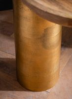Beistelltisch FineBuy Anstelltisch Massivholz Metall 50x30 cm Wohnzimmertisch – Ansicht 5