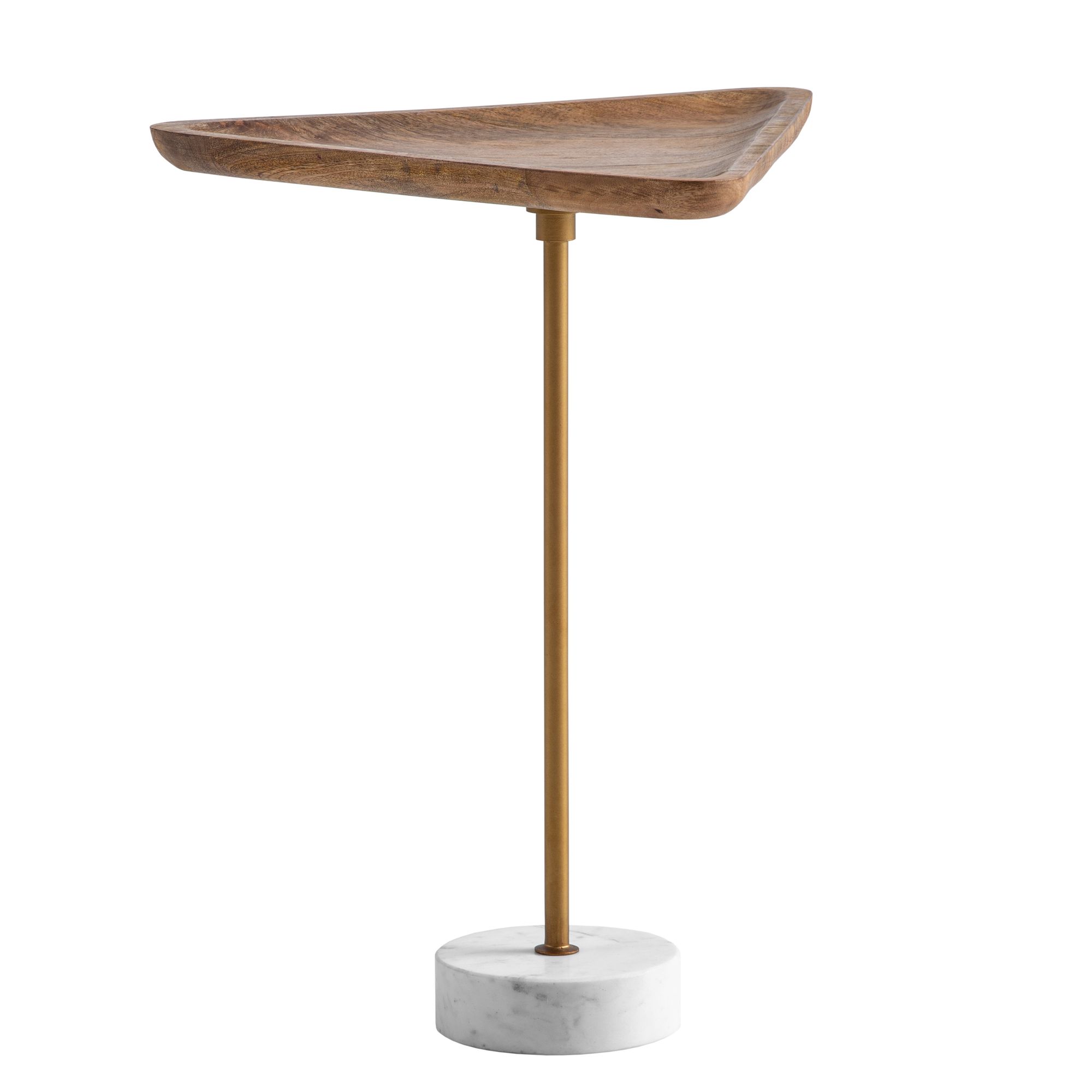 Beistelltisch FineBuy Anstelltisch Massivholz Marmor 45x40 cm Wohnzimmertisch – Ansicht 6