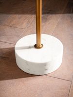 Beistelltisch FineBuy Anstelltisch Massivholz Marmor Ø 40 cm Wohnzimmertisch – Ansicht 5