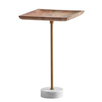 Beistelltisch FineBuy Anstelltisch Massivholz Marmor 35x35 cm Wohnzimmertisch – Ansicht 6