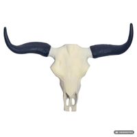 Deko Geweih FineBuy Büffel Schädel Aluminium Hörner 55,5 cm Wanddekoration – Ansicht 8
