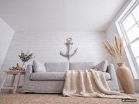 Deko Anker FineBuy Wanddeko 70 cm Silber XXL Maritim Aluminium Modern Wohndeko – Ansicht 5