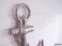 Deko Anker FineBuy Wanddeko 70 cm Silber XXL Maritim Aluminium Modern Wohndeko – Ansicht 8