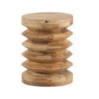 Beistelltisch Ø 35 cm Sitzhocker Massivholz Baumstumpf Couchtisch Blumen-Tisch – Ansicht 6