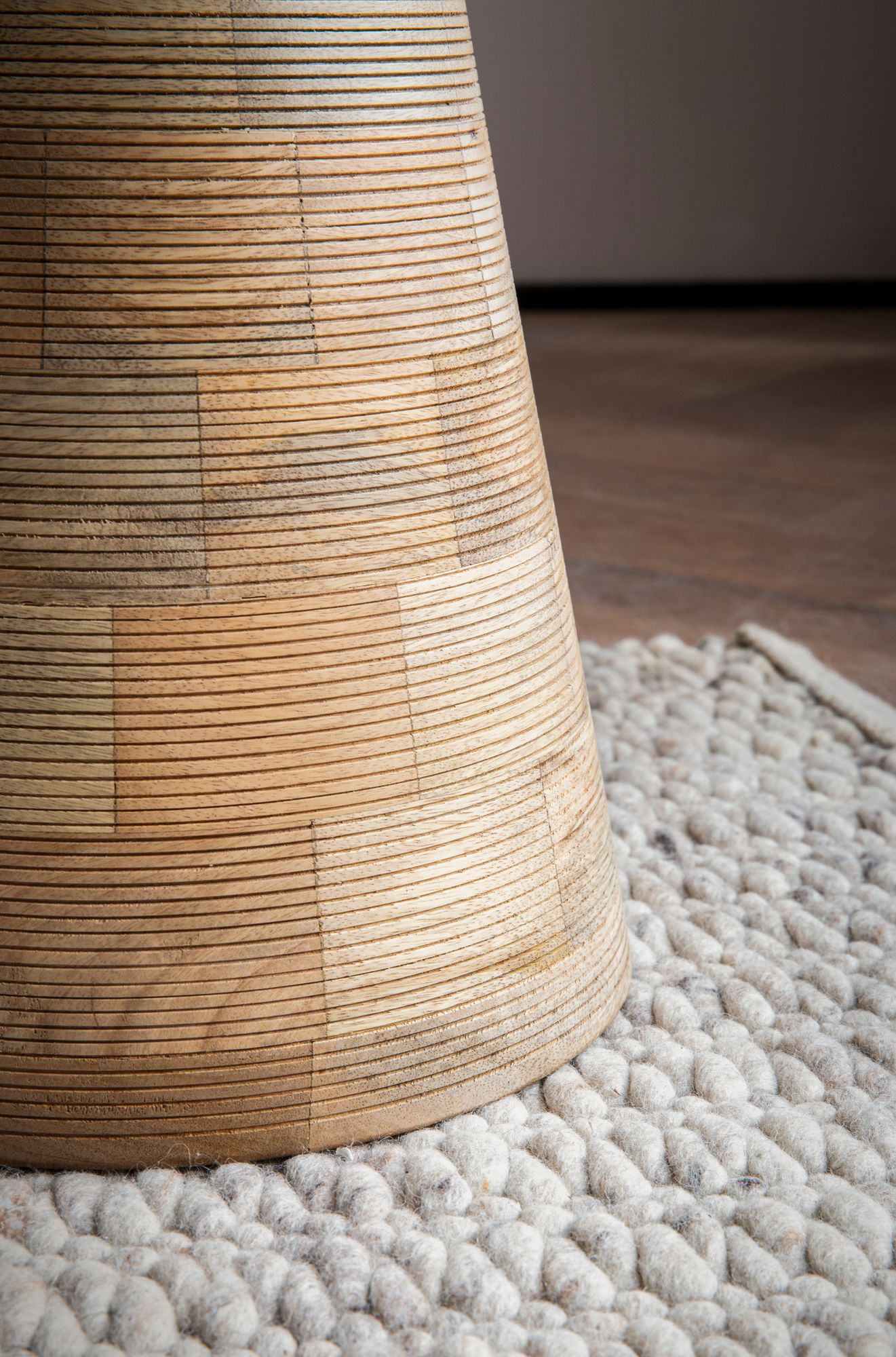 Beistelltisch Massivholz Ø37cm Rund Wohnzimmertisch Klein Couchtisch Dekotisch – Ansicht 5